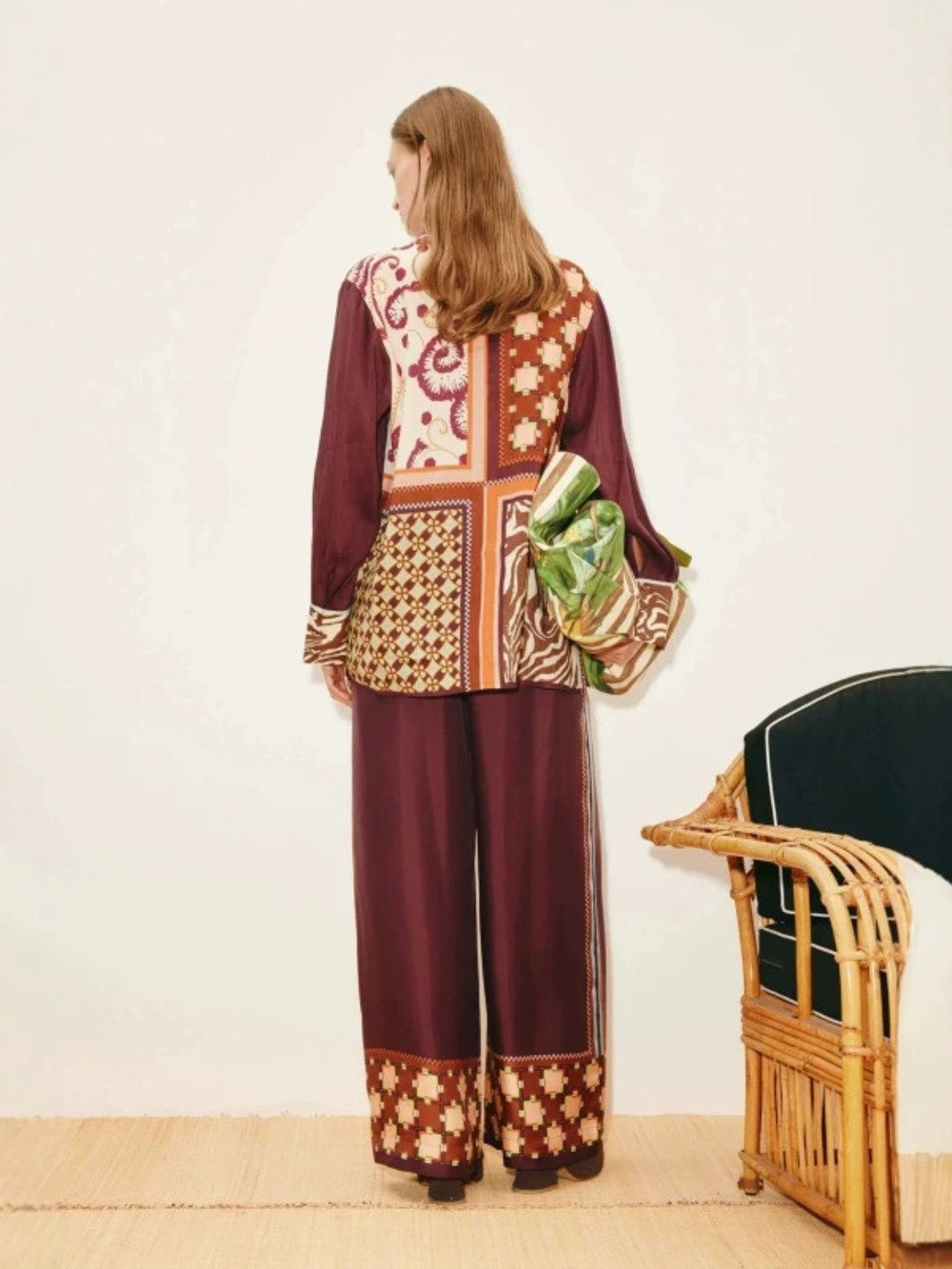 ZARA Elegant Royal Vintage Linen Cardigan Two Piece Set